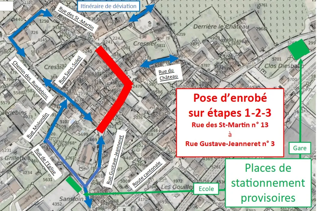 Travaux chauffage à distance Cressier